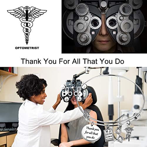 TIIMG Optometrista Karkötő Szem Orvos Ajándék, Köszönöm, Hogy Karkötőt Látás Ajándék optometria Érettségi