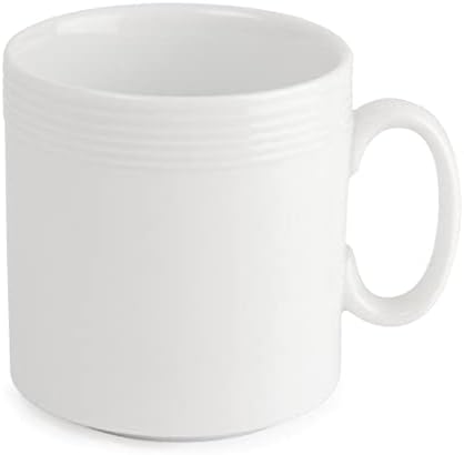 Olympia Lineáris Bögrék 220Ml 8Oz 85X80mm Porcelán Fehér Kávé, Tea Csésze 12pc