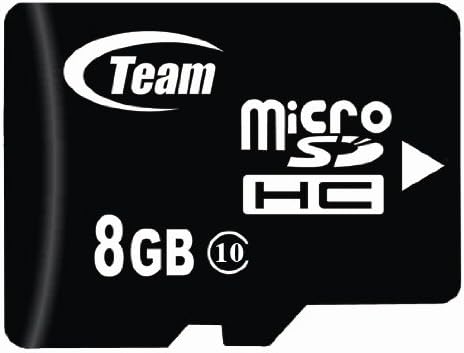 8 gb-os MicroSDHC Class 10 Csapat Nagy Sebesség 20 MB/Mp Memória Kártya. Villámgyors Kártya LG KC910 Renoir Forradalom Ritmus AX585. Szabad