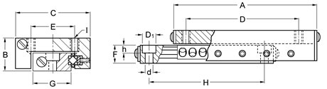 Del-Tron Precíziós, Inc. 127 mm x 228.6 mm, 175 mm, Utazás, Precíziós Sorozat Keresztbe Roller Diák - Metrikus