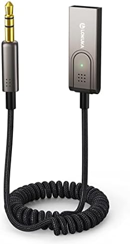 LOKUKA Bluetooth 5.1-Aux Adapter Autó, USB-TRS 3,5 mm-es Bluetooth Vevő hozzáteszi, Bluetooth, hogy Autó, Hangszóró, valamint