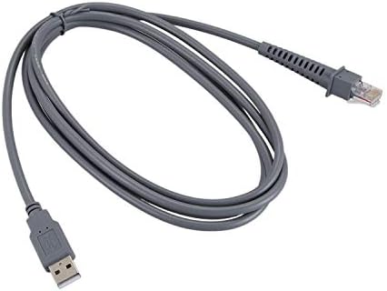 ANRANK UR2208AK USB-EGY Férfi, hogy RJ45 Kábel 7 láb 2M a Symbol Vonalkód olvasó LS4278 LS2208 2208AP (Szürke)