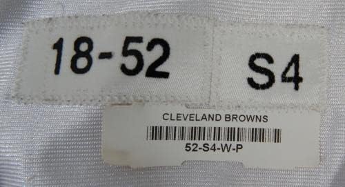 2018 Cleveland Browns Larry Ogunjobi 65 Játék Használt Fehér Gyakorlat Jersey 52 452 - Aláíratlan NFL Játék Használt Mezek