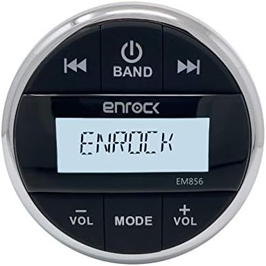 Enrock Tengeri Nyomtávú Stílus Bluetooth Vevő a Csomag 4x 6.5 Vízálló, 2-utas MultiColor LED-es Hangszórók Króm/Fehér Rácsok, LED