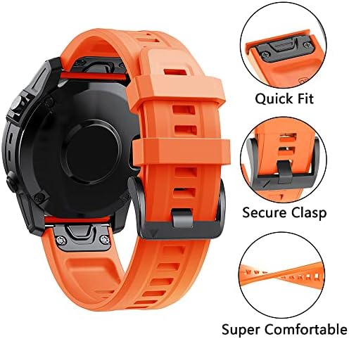 SAWIDEE 22 26mm Szilikon Watchband Pántok a Garmin Fenix 6X 6 Pro 7 X 7 5 5X 3 3HR 945 Smartwatch Karkötő gyorskioldó Csuklópánt (Szín : J,