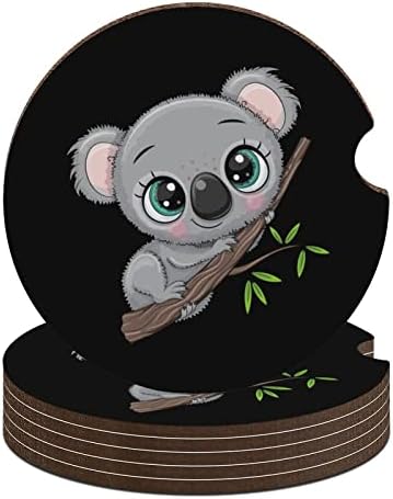 Aranyos Koala Fa Autó-Kupa Hullámvasút, pohártartó, Csúszásmentes Szőnyeg lakberendezés Ajándék Szett 6DB
