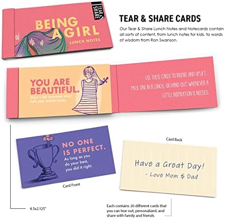 Uzsonnás Doboz Megjegyzések a Lányok Csomag - 3 Csomag 20 Egyedi Inspiráló, Motiváló, valamint a Kedvesség Megjegyzés Kártyák