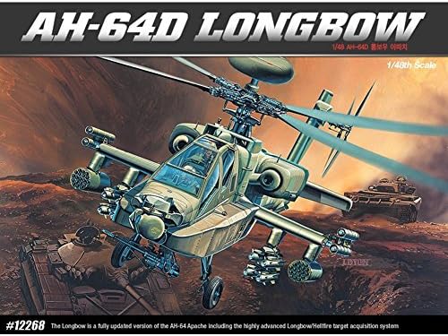 Akadémiai Modellek 12268 1/48 Műanyag Modell Kit AH-64D Longbow