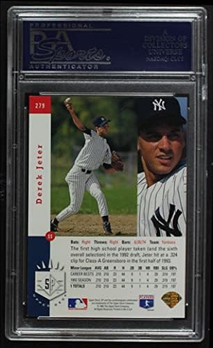 1993 Felső szint SP 279 Derek Jeter New York Yankees (Baseball Kártya) PSA a PSA 8.00 Yankees