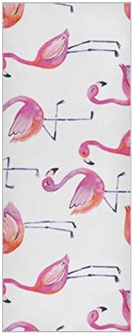 Augenstern Jóga Díszes Takaró-Aranyos-Flamingók-Akvarell Jóga Törölközőt Jóga Szőnyeg, Törölköző