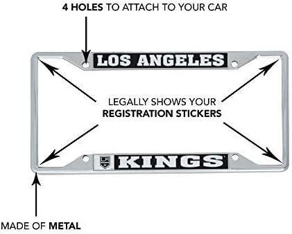 Los Angeles Kings Csapata NHL nhl Fém Rendszámtábla Keret Elöl vagy Hátul az Autó Hivatalosan Engedélyezett (Hagyományos)