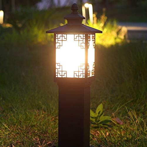 PHITTA Kültéri Vízálló, IP54 Gyep Cölöp Oszlop Lámpa Európai Antik Udvar Egyszerű Alumínium Négyzetes Pillér Fény Kert Fű, Gyep,