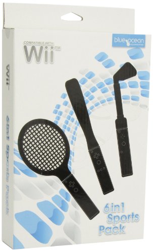 Kék Óceán Tartozékok 6-in-1 Sport Csomag - Fekete (Wii)