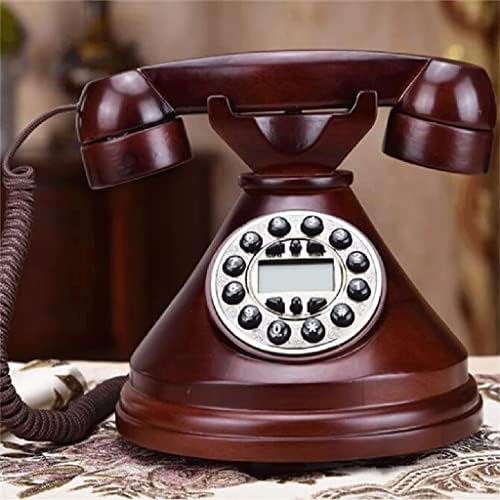LEPSJGC Antik Vezetékes Divat a Retro Tömör Fa Fix Telefon Antik Vezetékes Telefon/Újrahívás/Hands-Free/Háttérvilágítású, Hívófél-azonosító
