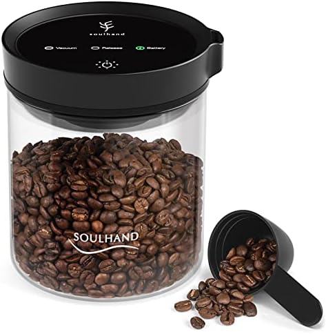 Soulhand Kávé Tartály, Légmentes Kávé Tartály, Automatikus Vákuum Pohár Kávét Jar a Kávés Kanál, érintőképernyő használata, Szakmai Kávé