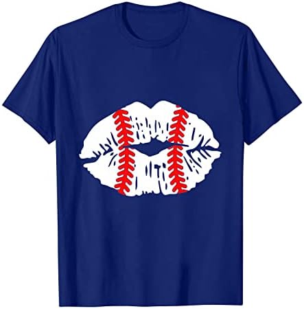 2023 Alkalmi Felsők Női Vicces Baseball Ajkai Grafikai Rövid Ujjú Póló, Női Nyári Kényelmes, Puha Tunika Tshirt
