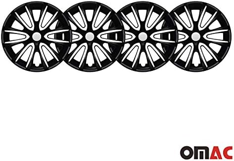 OMAC 15 Colos Dísztárcsát a Ford Escape Matt Fekete, Fehér, 4 db. Keréktárcsák Borító - Hub Caps - Autó Gumi Külső Csere