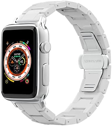 Aottom Kompatibilis Apple Nézni Zenekar 42mm 44 mm 45 mm Kerámia iWatch Zenekar Nők, Férfiak, Rozsdamentes Acél Fém Pillangó