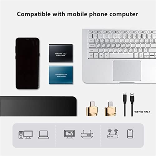 YTYZC c-Típusú USB 3.1 SSD Hordozható Flash Memória, 4 TB SSD Merevlemez Hordozható SSD Külső SSD Merevlemez Laptop Asztal (Szín :
