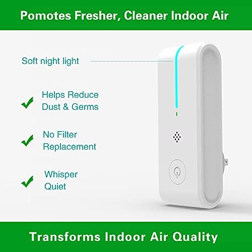 Mini Haza Plug-in Légtisztító,Légtisztító Ionizátor,Energiatakarékos, Csendes Alkalmas Hordozható Légtisztító haza, fürdőszoba, nappali,