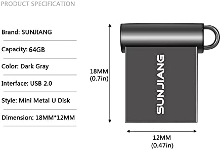 SUNJIANG Szuper Mini 64GB Pendrive Fém Kis USB Flash Meghajtó pendrive USB2.0 Apró Memory Stick U Lemez, kulcstartó Lemez, pendrive,