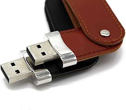 LMMDDP USB pendrive 64 gb-os Bőr Fém Kulcstartó USB 2.0, 32 gb, 16 gb 8 gb 4 gb-os Memory Stick Meghajtó Memória (Méret : 4GB, Szín