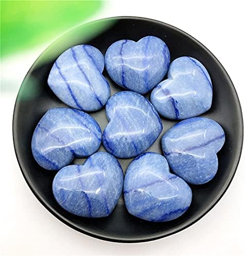 SEEWOODE AG216 2 Db Természetes Kék Aventurine Szív Alakú Csakra Kövek Faragott Reiki Gyógyító Dekoráció Természetes Kövek,