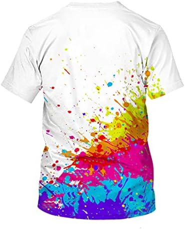 Férfi Póló Unisex Napi Póló Színes Grafikus Tie-Dye Rövid Ujjú Felsők Plus Size Nyári Alkalmi Slim Fit Blúz