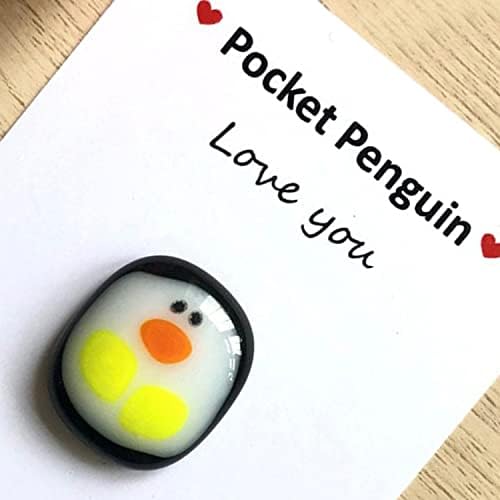 OFSLWJ EGY Kis Zseb Pingvin Ölelés Mini Aranyos Kis Zseb Pingvin Állat Dekoráció Jön egy Biztató Szöveges Kártya Meleg Ajándék a Család,