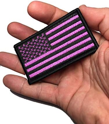 3,5 X 2 Colos Fekete, Rózsaszín MINKET Amerikai Hazafias Zászló Tartós USA Morál Egységes Javítás (Birodalom Taktikai USA)