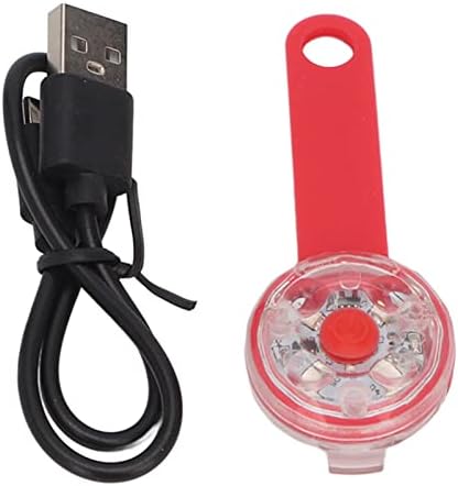 Nyakörv Fény, Szilikon Hüvely LED USB Újratölthető Nyakörv Fény Medál, a Gyaloglás, a Kutya (Piros)