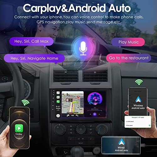 Autó Rádió Sztereó Ford Escape 2007-2012-Es, Android 12 Autó Hifi GPS Navigátor Carplay Időjárás 9inch érintőképernyő,Carplay,