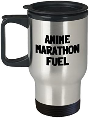 Vicces Anime Utazási Bögre - Anime Geek Jelen - Anime Kocka Ajándék - Anime Marathon Üzemanyag -