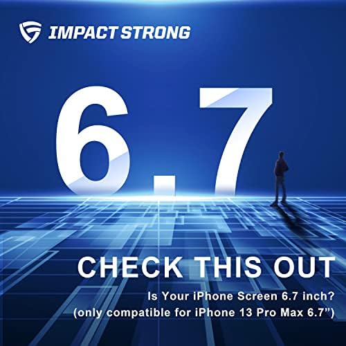 ImpactStrong Törhetetlen Edzett Üveg kijelző Védő fólia iPhone 14 Plus/iPhone 13 Pro Max [Buborék Szabad] [9H Keménység] [Teljes Lefedettség]