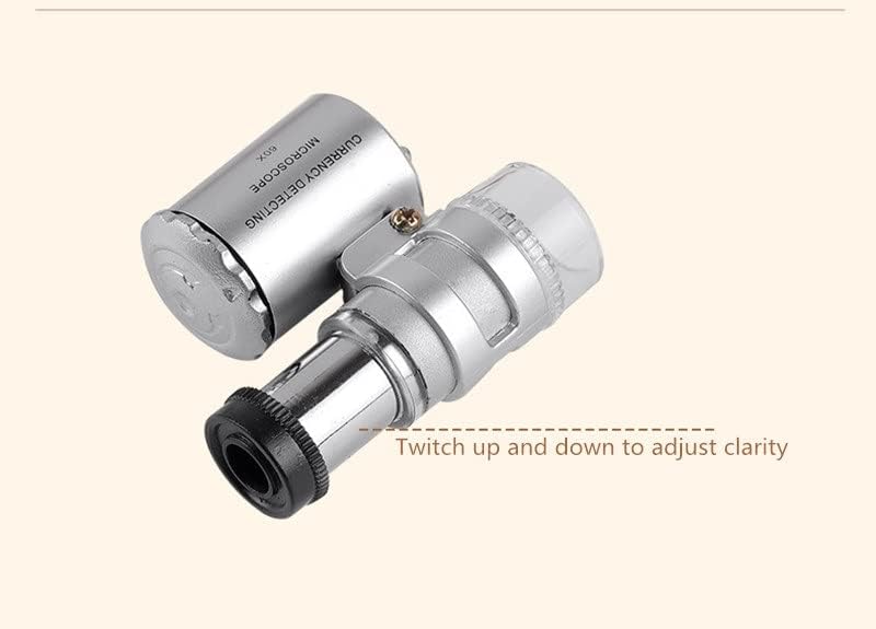 N/A 60X Mini Zsebében Nagy Erő Mikroszkóp Szakmai Ékszerek Elismerését Mikroszkóp Hordozható LED-es UV-Nagyító (Szín : Egy, Mérete : 35