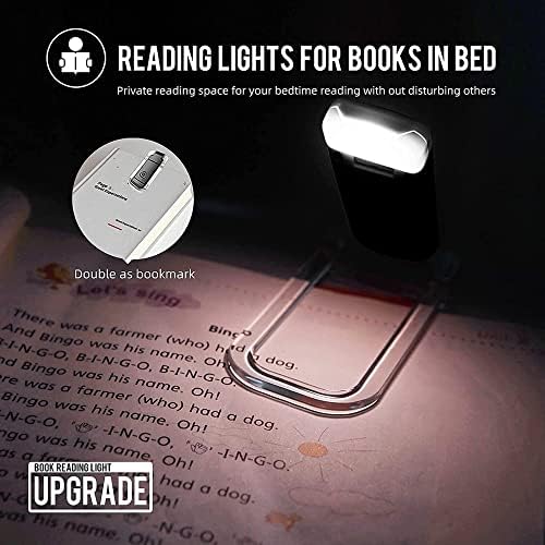 LYSLDH Clip LED USB Újratölthető Könyv Olvasó Lámpa Fényereje Állítható Eye Care Könyv Lámpa Hordozható Könyvjelző Olvasni Fény (Szín
