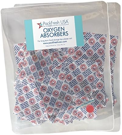 PackFreshUSA: 100 Pack - 200cc Oxigén Abszorber Csomag - Élelmiszeripari - Nem Mérgező - Élelmiszer-Tartósítás - Hosszú Távú Élelmiszer-Raktározási