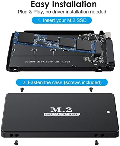 YINNCEEN M. 2 SSD (NGFF) - USB 3.0 / SATA III 2.5 inch Alumínium Burkolat M. 2 SATA Adapter Támogatás NGFF M. 2 2260 2280 2230