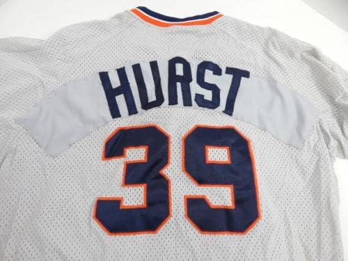 Az 1990-es Detroiti Tigrisek Hurst 39 Játékban Használt Szürke Jersey gyakorlást 44 799 - Játék Használt MLB Mezek