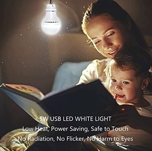 3 Csomag USB LED Kemping Lámpa 5W , Hordozható LED Izzó a Garázs, Raktár, Autó, Teherautó Halászhajó Szabadtéri vészvilágítás Gyermekek ágyas