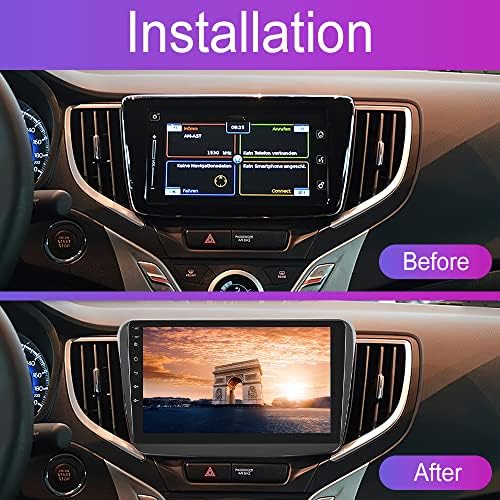 Android Autó Hifi a Suzuki Baleno 2010-2019, GPS Navigáció, Rimoody 9 Hüvelykes érintőképernyő autórádió, Bluetooth FM WiFi