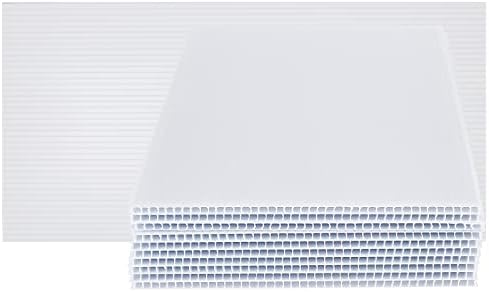 NBEADS 10 Lap Fehér Hullámos Műanyag Lap, 11.8x6 Műanyag Tábla Adatlap 0.16 Vastag Téglalap Moldable Műanyag Lap a Modell Épület