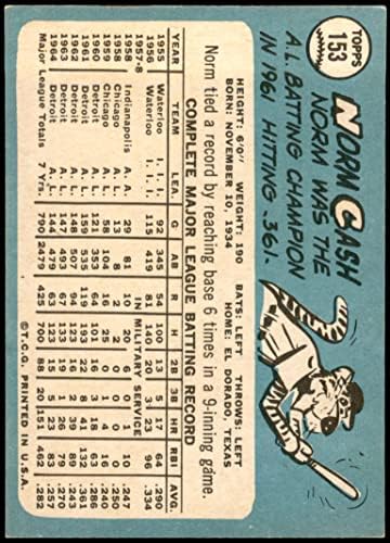 1965 Topps 153 Norm Készpénz Detroit Tigers (Baseball Kártya) EX/MT+ Tigris