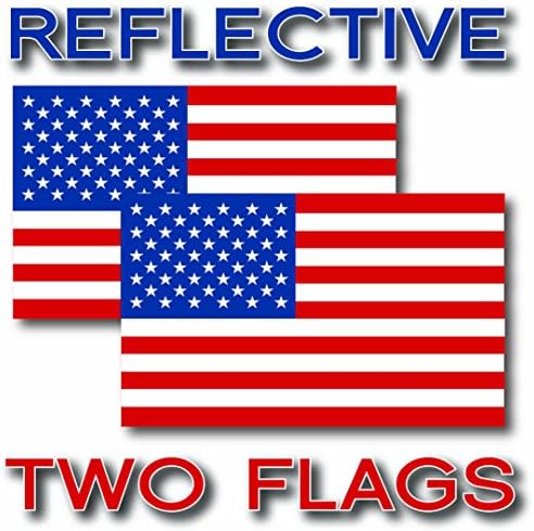 EZ CUT PRO 2x FÉNYVISSZAVERŐ USA Amerikai Zászló Matrica 3M Matricák Külső Különböző Méretű (3 x 1,75)