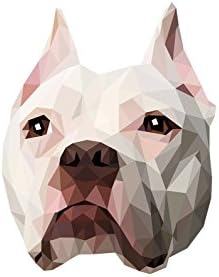 Pitbull, Sírkő Kerámia Plakett egy Kép egy Kutyát, Geometriai