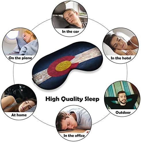 Régi Colorado Zászló Alszik Maszk, Állítható Heveder Puha Szem Fedezze Áramszünet Kendő Utazási Nyugi Nap