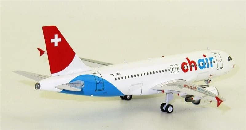 JFOX Szék Légitársaság Airbus A319-112 HB-JOH állvánnyal Limited Edition 1/200 FRÖCCSÖNTÖTT Repülőgép Előre elkészített Modell