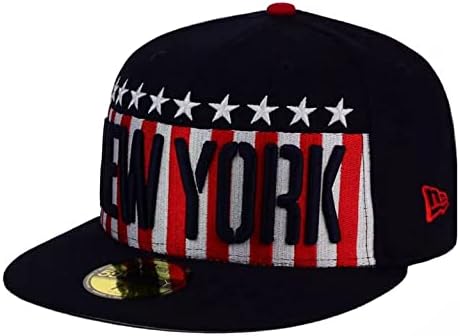 New York Yankees Nagy USA-ban Szerelt, Méretét 7 3/8 Stars & Stripes Logó Kalap Sapka - Kék