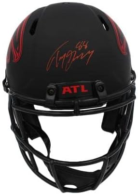 Tony Gonzalez Aláírt Atlanta Falcons Sebesség Hiteles Napfogyatkozás NFL Sisak - Dedikált NFL Sisak