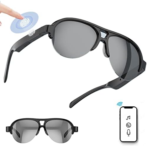 Qiopertar Okos Szemüveg, Vezeték nélküli Bluetooth-Napszemüveg Nyitott Fül Zene&kihangosított Hívás,a Férfi&Nő,Polarizált Lencsék,IP4-a vízálló,Csatlakoztassa